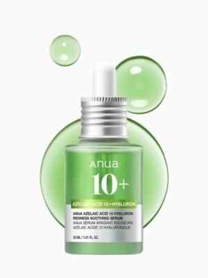 Anua Azelaic Acid 10 + Hyaluron Redness Soothing Serum
أنوا سيروم الأزيليك أسيد 10٪ + الهيالورونك لتهدئة الاحمرار وتنقية البشرة