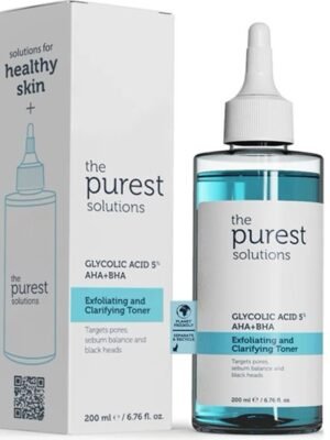 The Purest Solutions – Glycolic Acid 5% AHA + BHA Exfoliating & Clarifying Toner