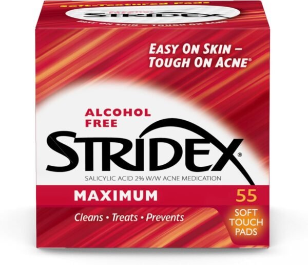 Stridex Maximum – Alcohol Free Pads (2% Salicylic Acid)