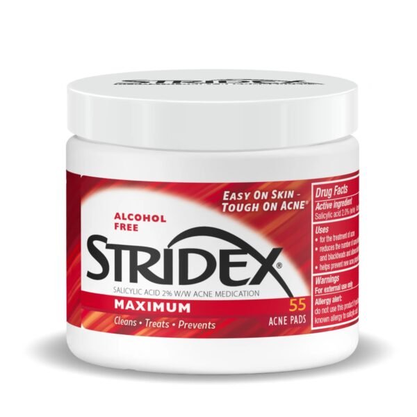 Stridex Maximum – Alcohol Free Pads (2% Salicylic Acid)